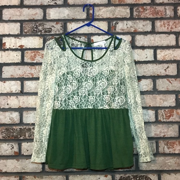 aniina Tops - Lace blouse with keyhole accents